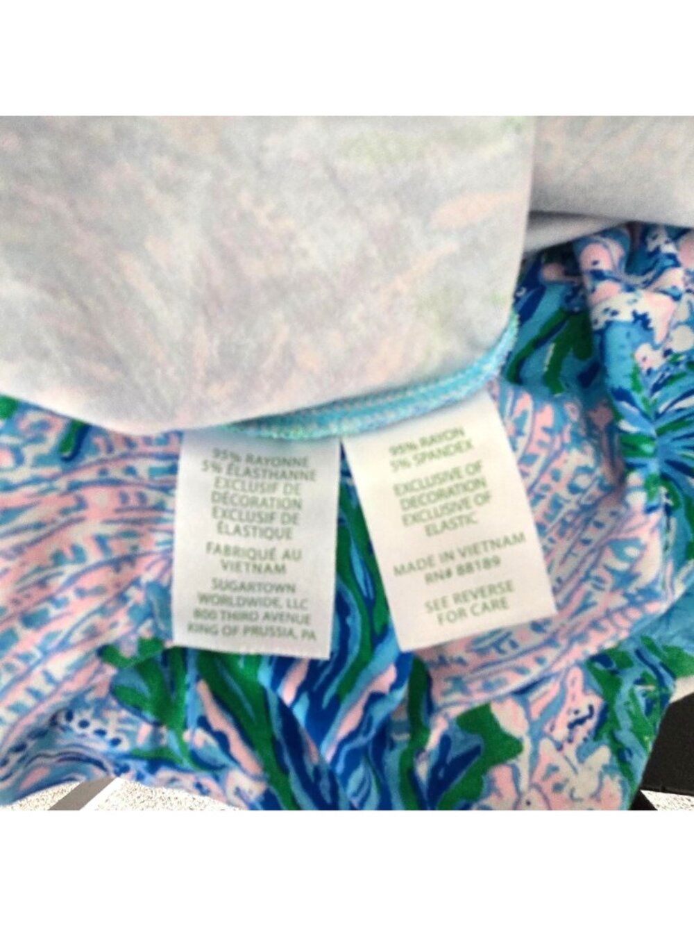 Lilly Pulitzer Skort Dress Blue Pink Sleeveless Tropical Floral Summer Vacation - Picture 10 of 11